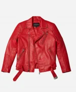 Ginuwine Studded Red Leather Jacket