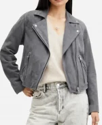 Hannah Emily Anderson Return to Silent Hill Grey Suede Jacket