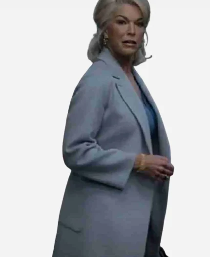 Hannah Waddingham Tv Series Ted Lasso S03 Rebecca Welton Grey Wool Long Coat