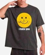 Harry Styles I Hate You Smiley Face T-Shirt - For Sale