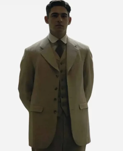 Hero Fiennes Tiffin Young Sherlock 2026 Beige Suit