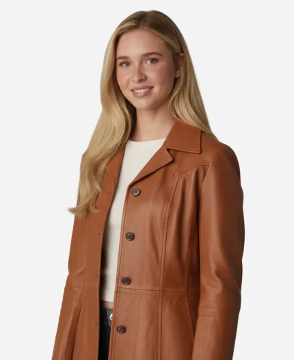 Isabel May Scream 7 Brown Leather Jacket