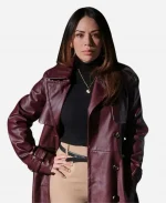 Janel Parrish Family History Mysteries Buried Past Leather Coat
