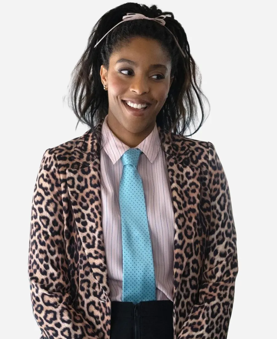 Jessica Williams Shrinking S03 Leopard Print Blazer Jessica Williams Shrinking S03 Leopard Print Blazer