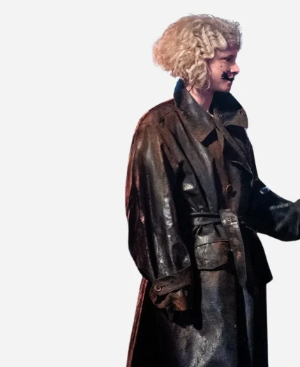 Jessie Buckley The Bride! Leather Coat