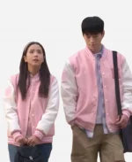 Jisoo Boyfriend on Demand 2026 Letterman Varsity Jacket