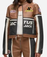 Jordan x Travis Scott Cactus Jack Black & Brown Leather Jacket
