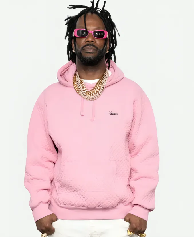 Juicy J Good Morning America 2023 Hoodie - Pink Juicy J Good Morning America 2023 Hoodie - Pink