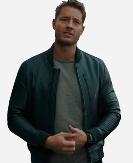 Justin Hartley Tracker Green Leather Jacket