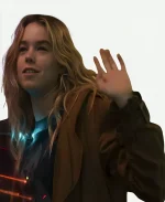 Kara Zor-El Supergirl 2026 Milly Alcock Brown Hooded Trench Coat