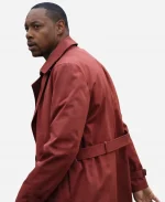 Karl Connolly Tv Series 56 Days Dorian Missick Maroon Cotton Coat