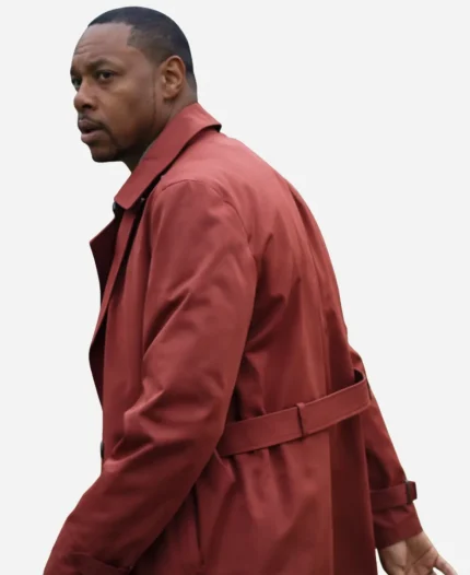 Karl Connolly Tv Series 56 Days Dorian Missick Maroon Cotton Coat
