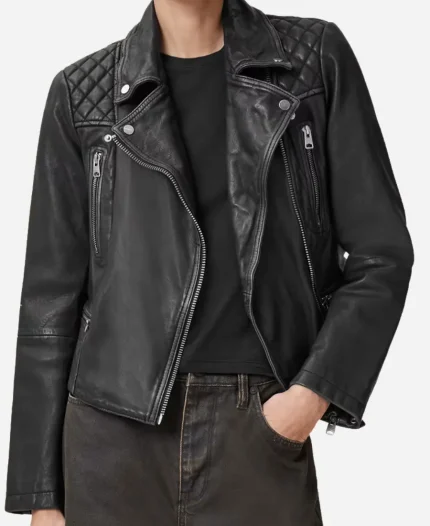  Kayla Craig Cross S02 Alona Tal Black Leather Jacket