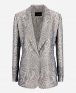 Kerry Washington Grey Printed Blazer