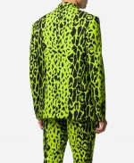 Kevin Cahoon Green Leopard Printed Blazer