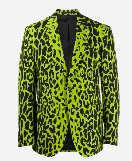 Kevin Cahoon The Beauty Tv Series Gunther Green Leopard Printed Blazer