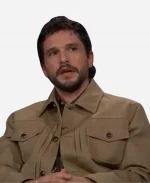 Kit Harington The Tonight Show Starring Jimmy Fallon S13 Brown Jacket