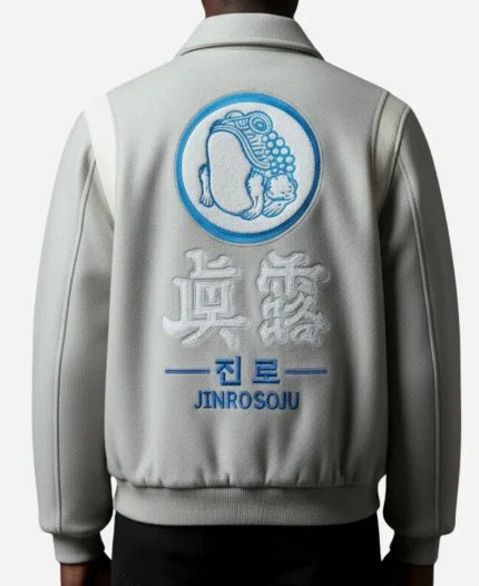 Kith x Jinro Soju Grey Varsity Jacket