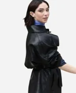 La Lezione di Mordini Press Tour 2026 Matilda De Angelis Leather Jacket