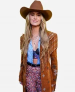 Lainey Wilson SXSW Premiere 2026 Brown Fringe Coat