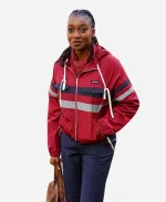 Little Simz Paris Fashion Week 2026 Hooded Jacket - Red