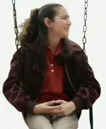 Liv Lindell Its Not Like That 2026 Burgundy Suede Leather Jacket