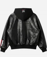 Liv Morgan 2026 RAW is WAR Black Leather Hooded Jacket