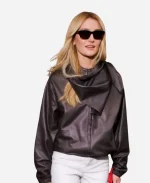 Loewe AW26 Show Sarah Pidgeon Brown Leather Jacket