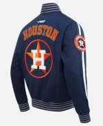 MLB Houston Astros Current Logo Game Day Navy Full-Snap Varsity Jacket