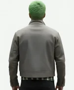 Mackenyu One Piece S02 Roronoa Zoro Grey Leather Jacket