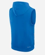 Men's Detroit Lions Dri-FIT Sideline Nike Blue Sleeveless Hoodie