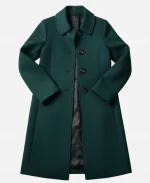 Micaela Diamond Artificial Genius Elsbeth Green Trench Coat