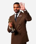 Michael B Jordan 2026 Vanity Fair Oscar Party Suit - Brown