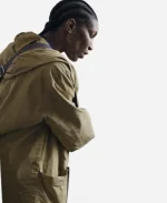 Michaela Coel The Christophers 2026 Mustard Cotton Hooded Coat