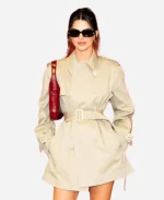 Milan Fashion Week 2023 Kendall Jenner Beige Coat