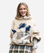 Milan Fashion Week 2026 Olivia Palermo Beige Pullover Hoodie