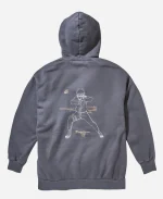 MrBeast x NARUTO Shuriken Grey Zip-Up Hoodie