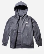 MrBeast Gray Zip Hoodie