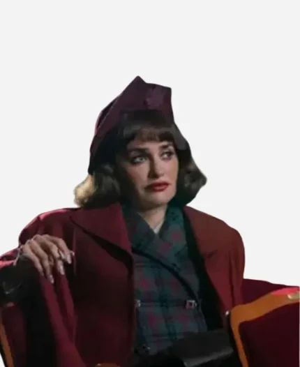 Myrna Mallow The Bride! 2026 Penélope Cruz Red Wool Coat