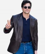 NBC Studio 2026 Paul Anthony Kelly Leather Blazer