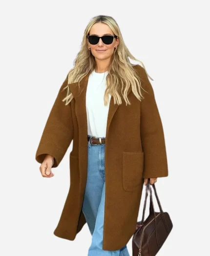 NYC 2025 Molly Sims Brown Coat