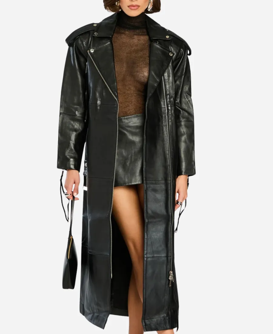 NYC 2026 Kandi Burruss Leather Coat NYC 2026 Kandi Burruss Leather Coat