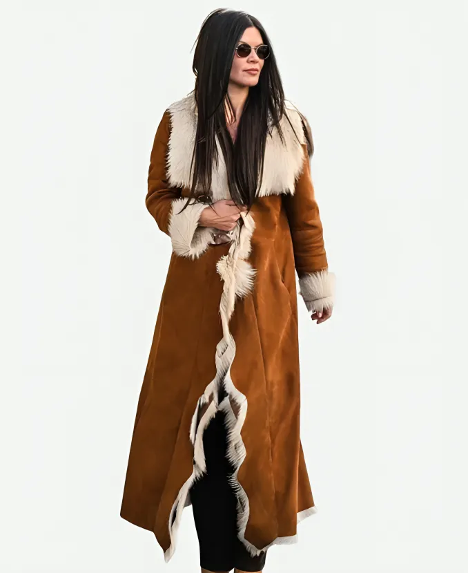 NYC Danielle Vasinova Fur Trim Suede Coat NYC Danielle Vasinova Fur Trim Suede Coat