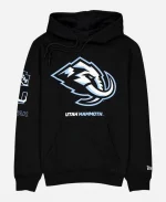 New Era Cap Utah Mammoth Logo Printed Black Pullover Hoodie