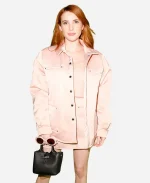 New York City Emma Roberts Pink Jacket