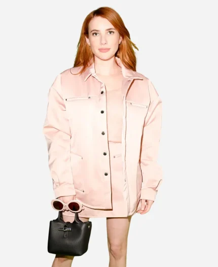 New York City Emma Roberts Pink Jacket