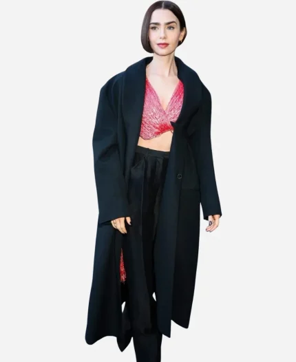 New York Fashion Week 2026 Lily Collins Trench Coat