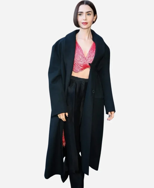 New York Fashion Week 2026 Lily Collins Trench Coat