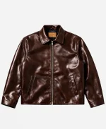 Nick Lachey Love is Blind Brown Leather Jacket