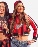 Nikki Bella Red Cropped Leather Jacket